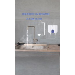 Chauffe-eau instantané électrique LED Mini chauffe-eau instantané sans  réservoir pour salle de bain cuisine sans prise